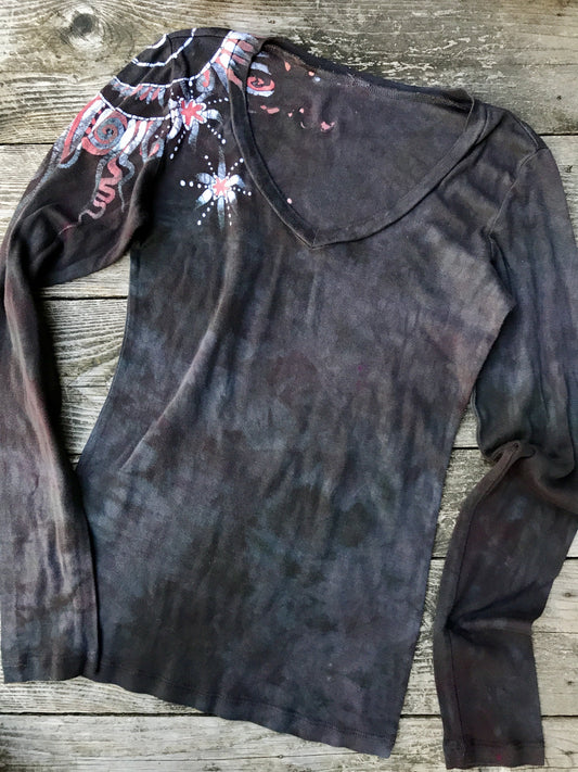 Brave The Storm Handmade Long Sleeve Batik Top