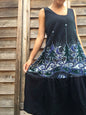 Forest River Fishies Batik Dress in Organic Cotton - Size Large - Batikwalla 
 - 1