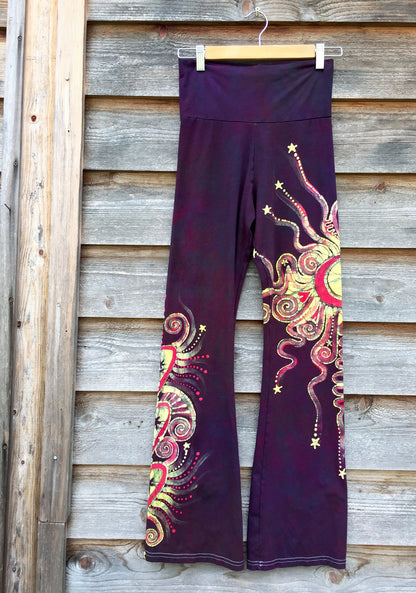 Crazy Hearts Handmade Batik Yoga Pants - Size Medium - Batikwalla 
 - 4