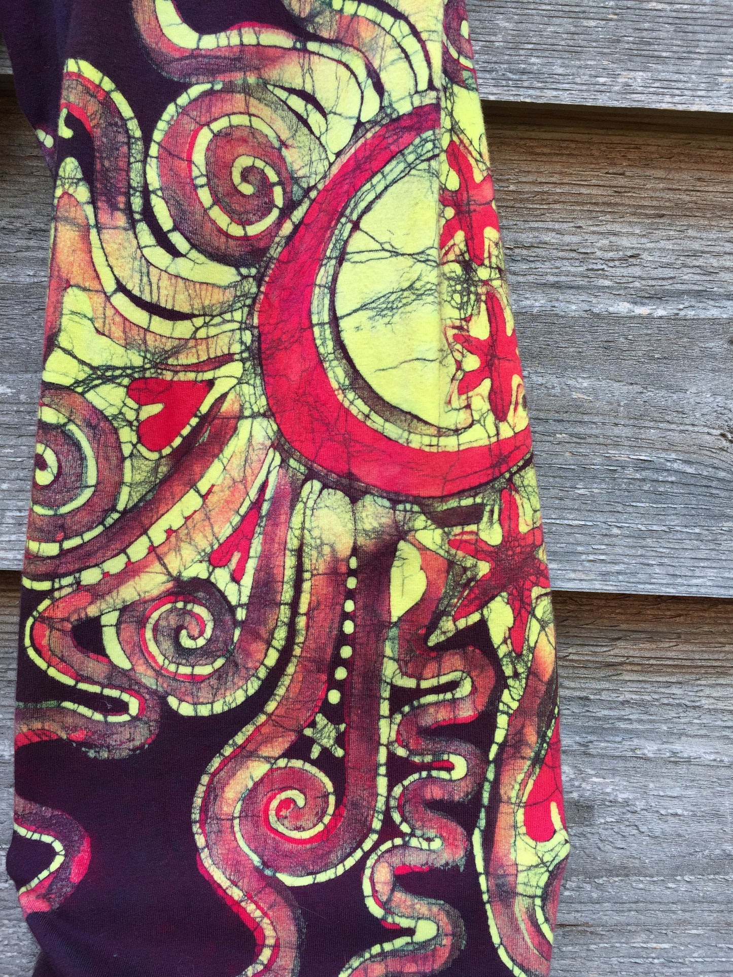 Crazy Hearts Handmade Batik Yoga Pants - Size Medium - Batikwalla 
 - 3