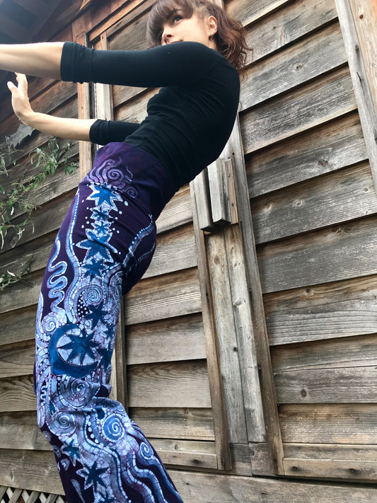 Moon Berry Mist Handmade Batikwalla Stretchy Movement Pants