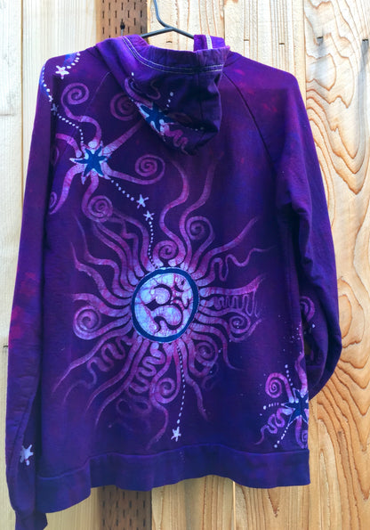 Magenta Om Star Organic Batik Hoodie - Batikwalla 
 - 8