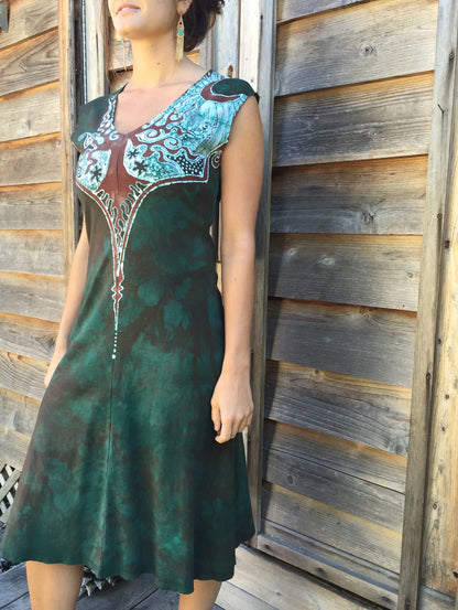 Usnea in the Oak Tree Organic Cotton Batik Dress - Batikwalla 
 - 2