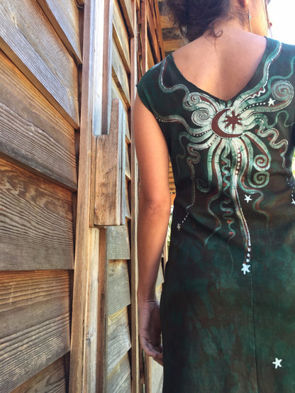 Usnea in the Oak Tree Organic Cotton Batik Dress - Batikwalla 
 - 3