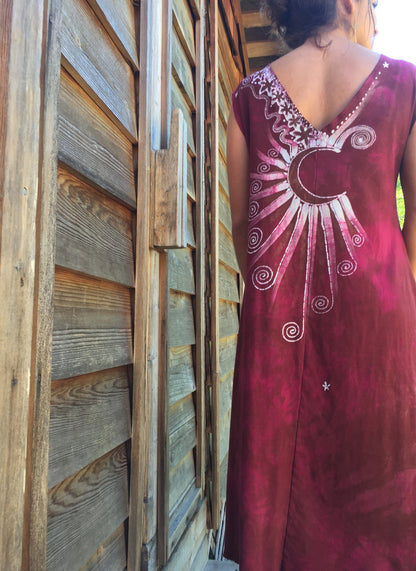 Moondance in the Rose Garden Organic Cotton Batik Dress - Batikwalla 
 - 3