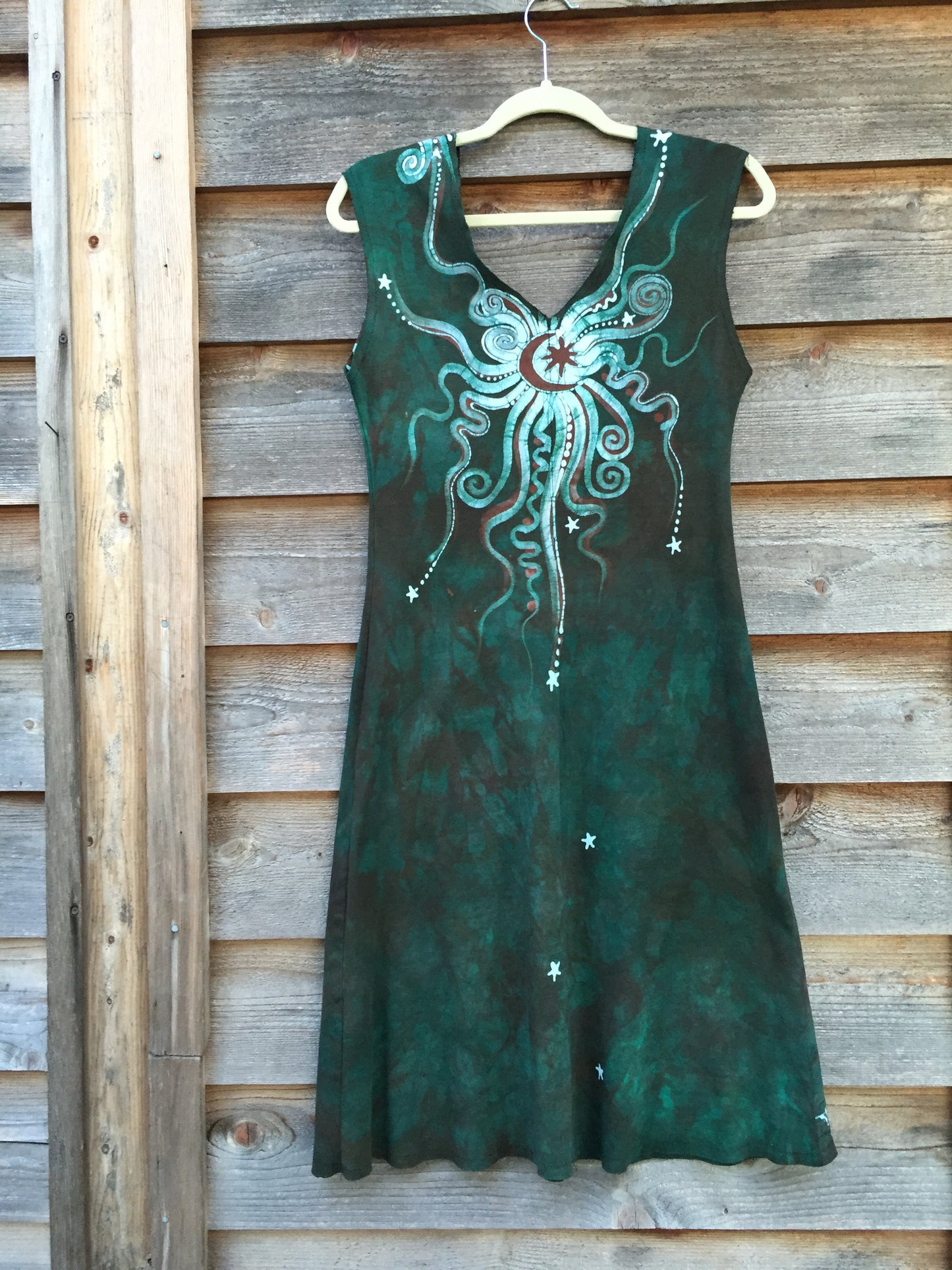 Usnea in the Oak Tree Organic Cotton Batik Dress - Batikwalla 
 - 7