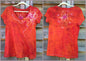 Brilliant Orange Moon Handmade Batik Vneck Tee - Batikwalla 
 - 8