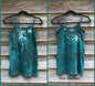 Teal Moonbeams Stretchy Batik Long Camisole