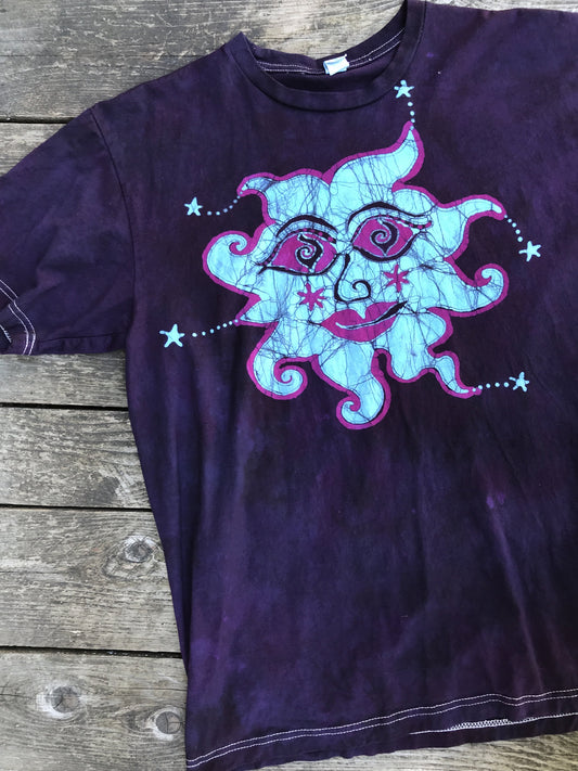 Sagacious Sun Soothes The Blues - Batikwalla Tshirt - Size Large