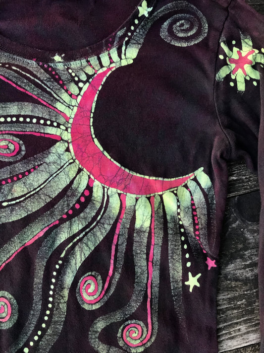 Punk Rock Urban Forest Long Sleeve Batik Tee