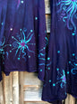 Midnight Moonbeams & Purple Starglow Boho Batik Summer Dress Batik Dresses Batikwalla 