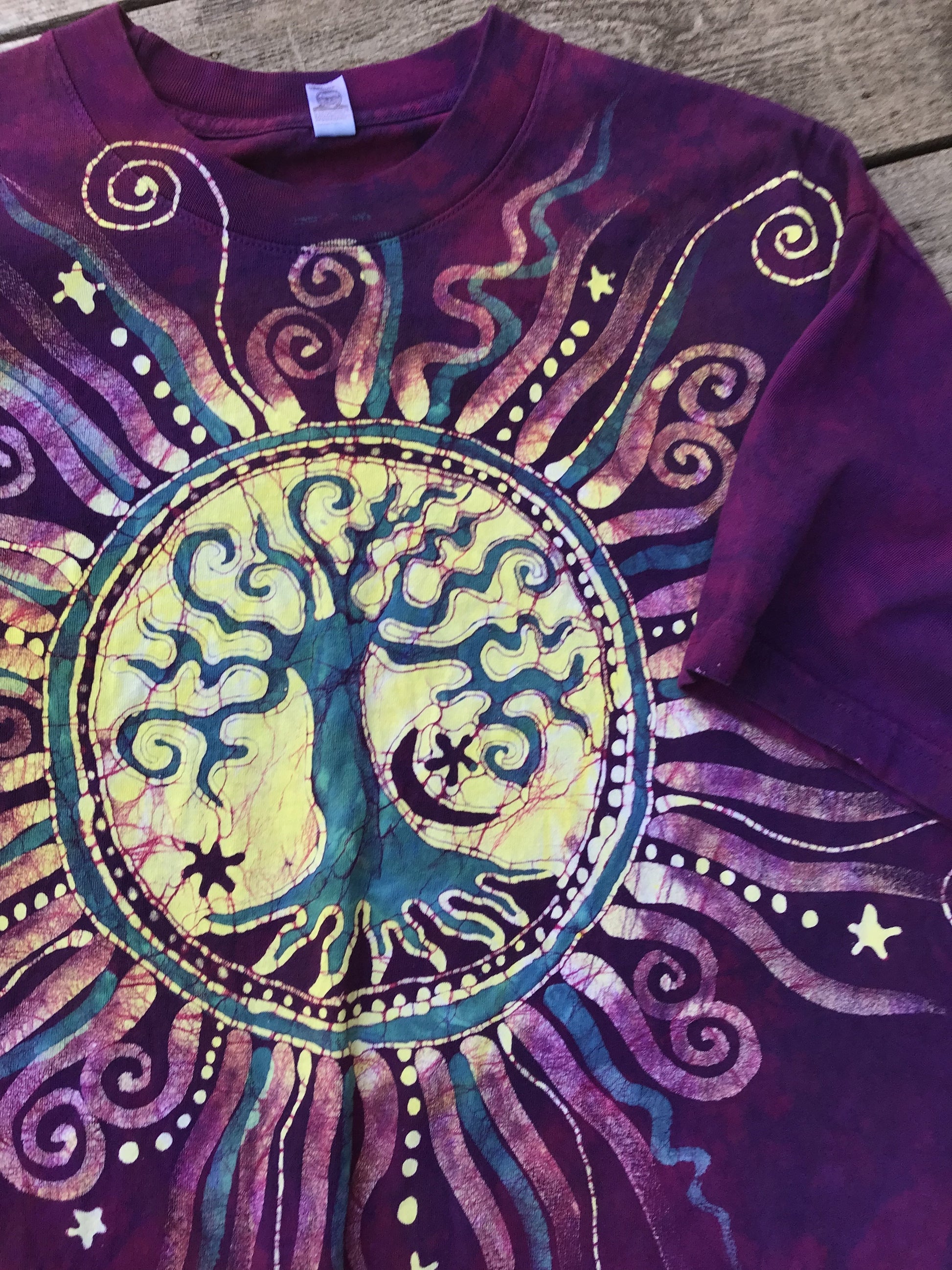 Soul Light Tree of Life Organic Cotton Tshirt - Size Large tshirt batikwalla 