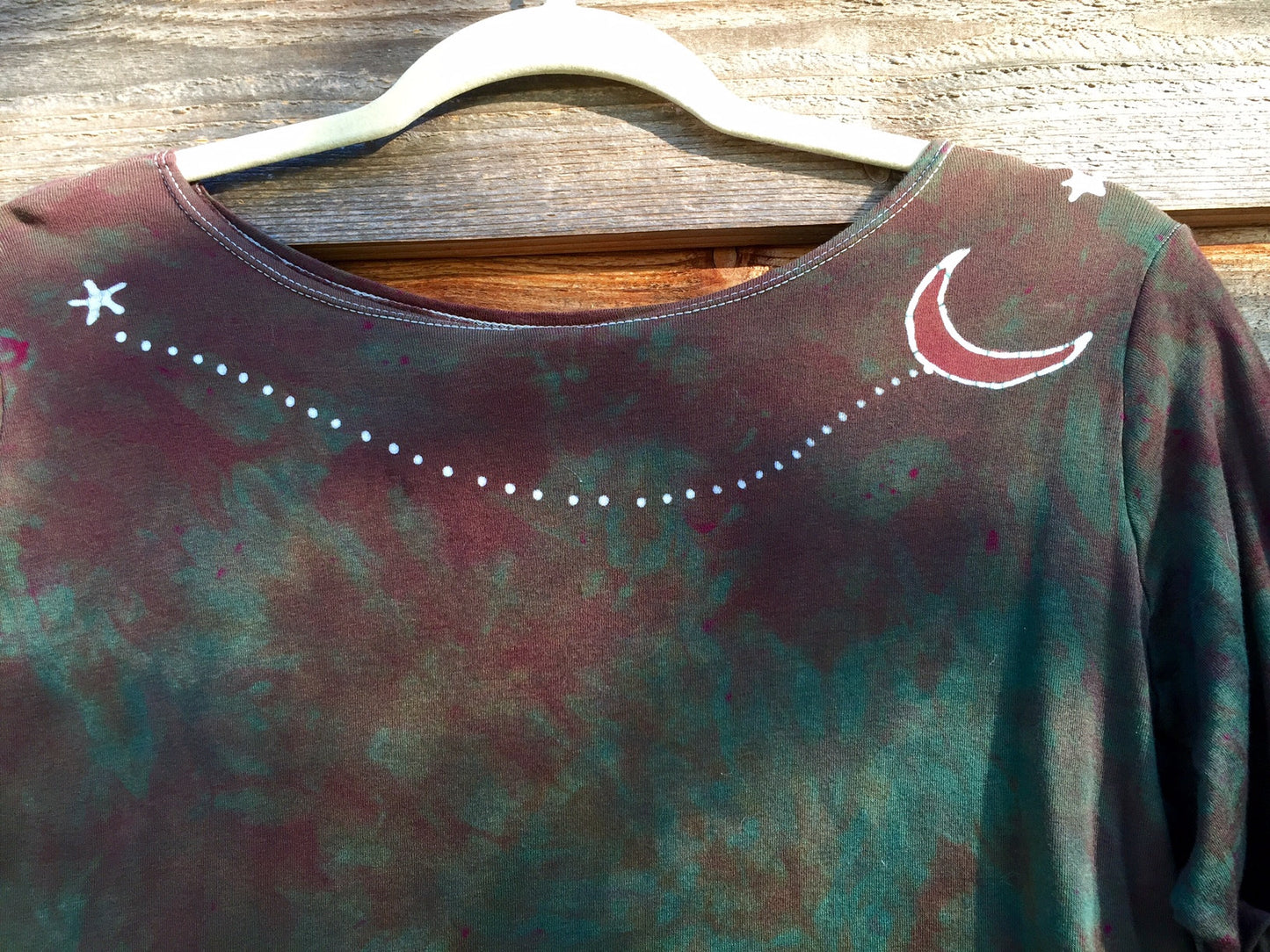 Tree Of Life In The Usnea Forest Long Sleeve Batik Top - Batikwalla 
 - 3