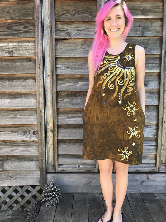 Gold Rush Summer Dress Batik Dresses Batikwalla by Victoria 