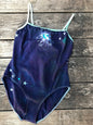 Aqua Sun Purple Moondance Hand Painted Batik Leotard Tops batikwalla Large 