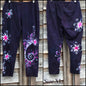 Navy Blue and Hot Pink Galaxy Batik CAPRI Leggings