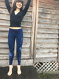navy blue moon and star batik leggings dance
