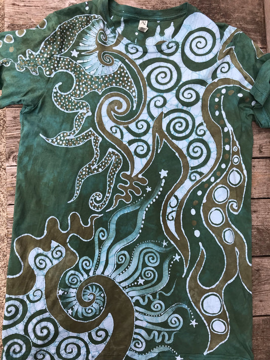 Daydreaming at Main Stage 90's Throwback Cotton Batik T-shirt - Size 2X LONG Tshirts batikwalla 