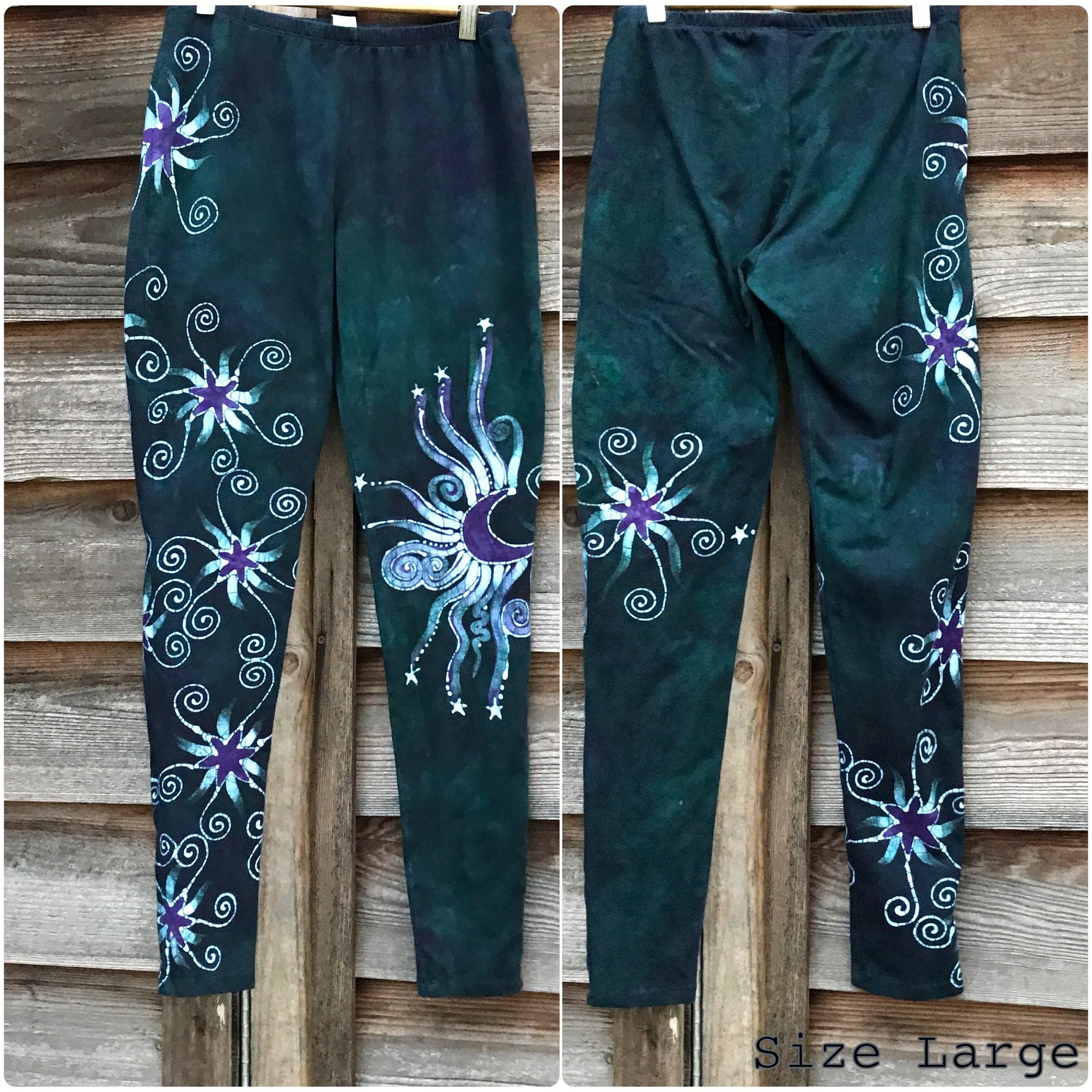 Teal Tree of Life Batik CAPRI Yoga Pants - Size Small ONLY – Batikwalla by  Victoria