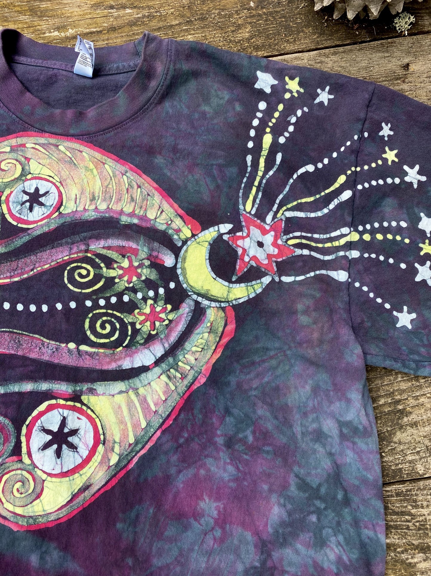 Electro Moonlight Vibes - Batikwalla Hand-painted Batik Tshirt tshirt batikwalla 