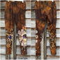 Dark Gold and Purple Sun Stars Batikwalla Leggings