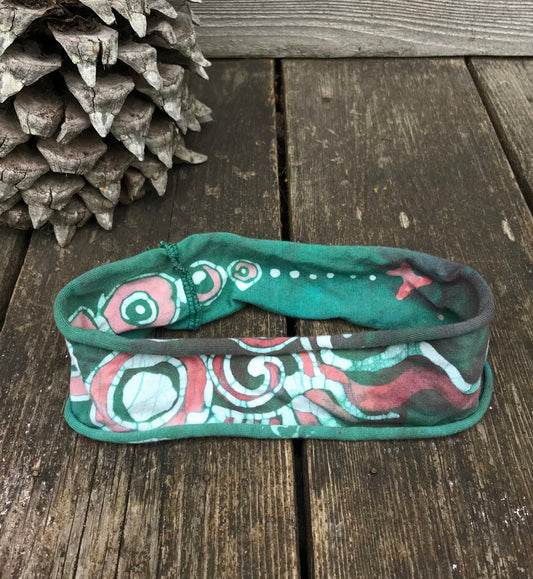 Peach and Mint Stellar Handmade Headband Batikwalla by Victoria peach and mint 