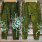 Dancing Green Batik CAPRI Leggings leggings batikwalla 2XL 
