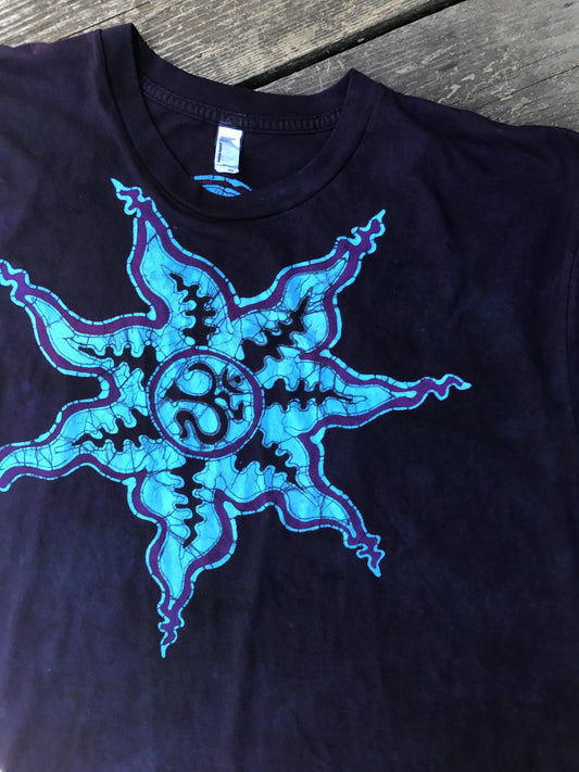 Omgasmic Purple Star Handmade Batikwalla Tshirt - Size 2X