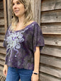 Earth and Purple Moon Organic Cotton Terry Handmade Batik Top - M/L (Oversized) Batik Dresses Batikwalla 