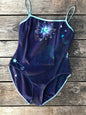 Aqua Sun Purple Moondance Hand Painted Batik Leotard Tops batikwalla Medium 