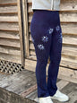 Dark Blue Moon and Stars Stretchy Movement Pants - Size SMALL Yoga Pants batikwalla 
