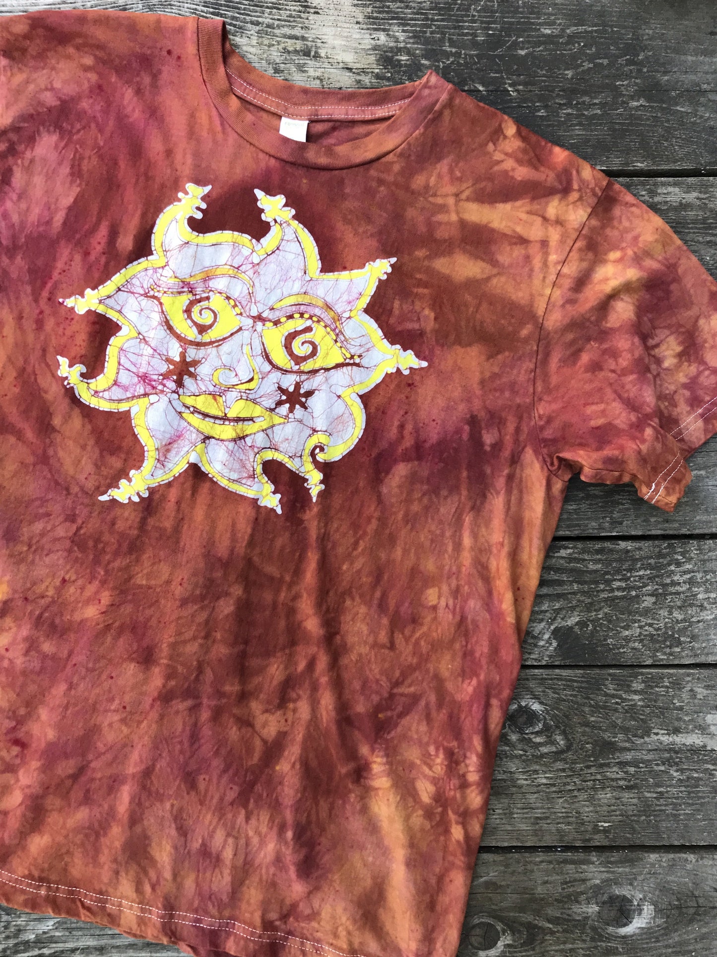 Sunshine Joy - Handmade Batik Tshirt - Size Large