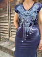 Midnight Moon Stretchy Hemp Tube Dress Batik Dresses Batikwalla 