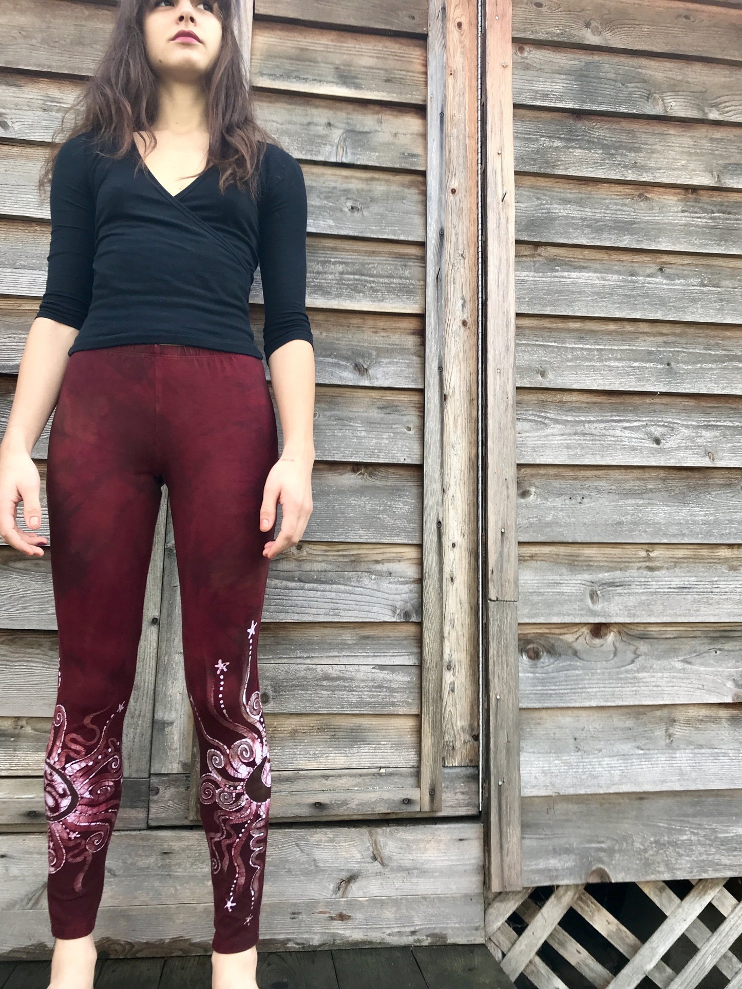 Red Earth Om Batik Leggings