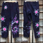 Navy Blue and Hot Pink Galaxy Batik CAPRI Leggings