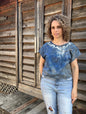 High Prairie Batik Necklace Tee - Size Small Shirts & Tops Batikwalla by Victoria 