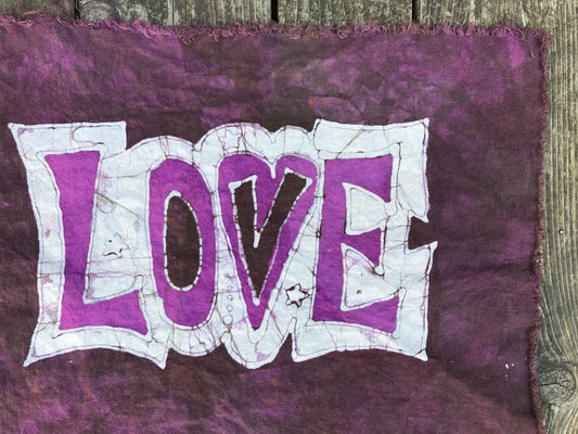 Love Batik Bandanna - Dusty Red Purple - 100% Woven Cotton Fabric scarf batikwalla 