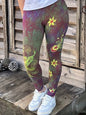 Sunrise Moon and Stars Batik Leggings leggings batikwalla 