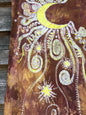 Earthy Sun Hand Painted Organic Cotton Batik Scarf