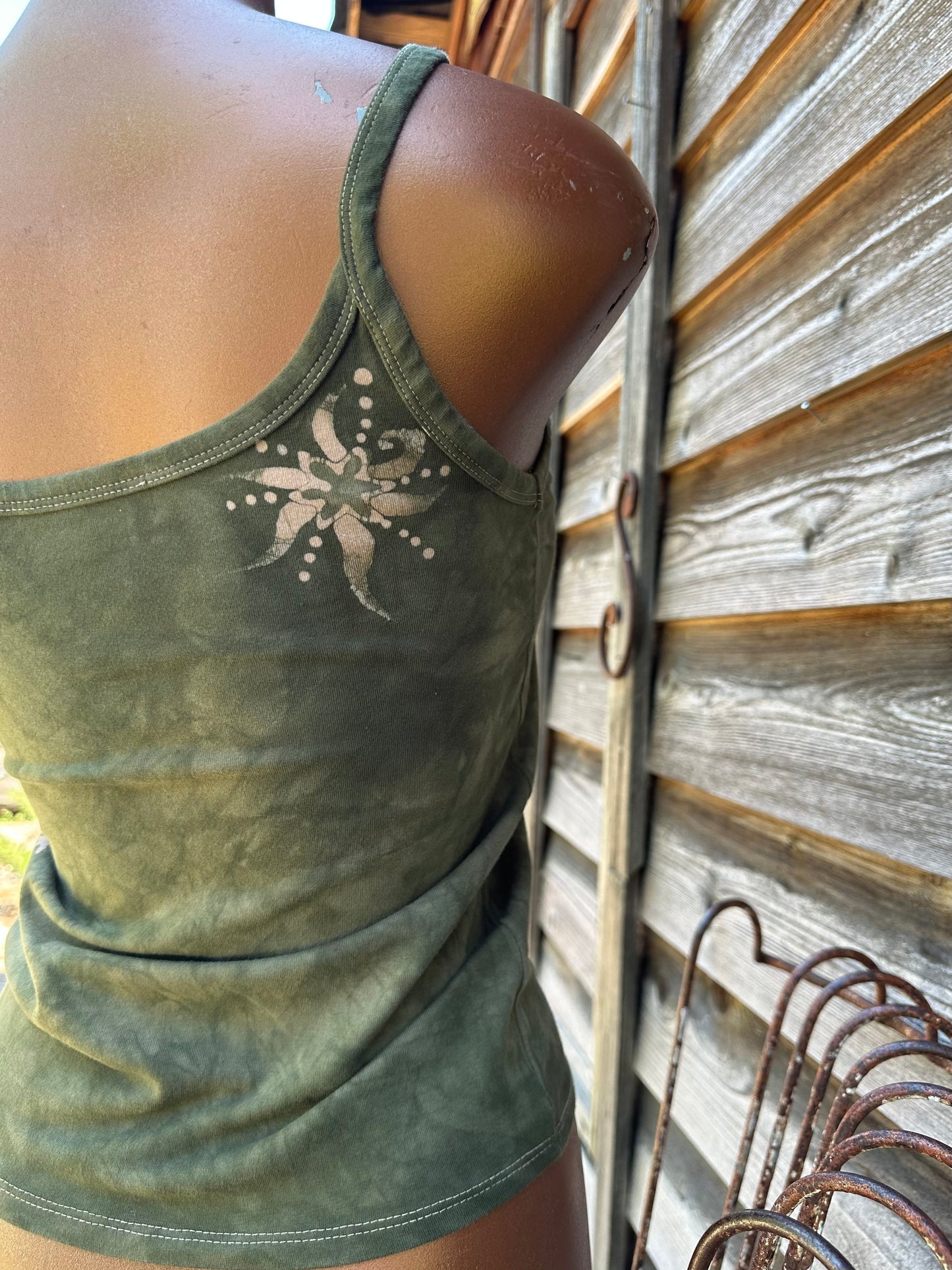 Sage Moon Hand Painted Batikwalla Tank Top Tops batikwalla 