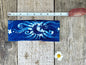 Blue Purple Moon and Stars Handmade Batik Headband fabric Batikwalla by Victoria blue purple moon 