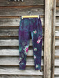 Purple Sunrise Moon and Stars Batik Leggings leggings batikwalla Small 