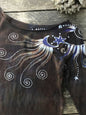 Nightshade Shoulder Swirls Hand Painted Batik Top