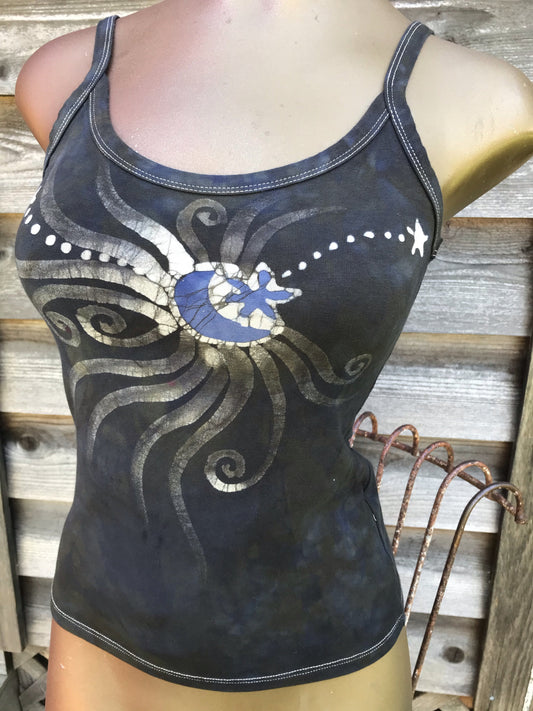 Mink and Lavender Moonbeams Batikwalla Tank Top Tops batikwalla 