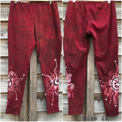 Red Earth Om Batik Leggings