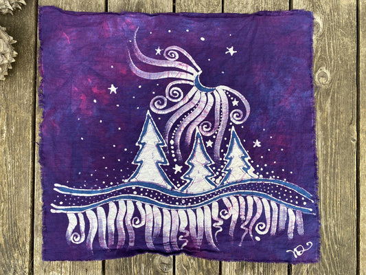 Rainbow River Forest Batik Bandana scarf batikwalla 