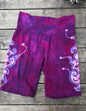 Magenta Flames Batik Biker Shorts Batikwalla by Victoria 