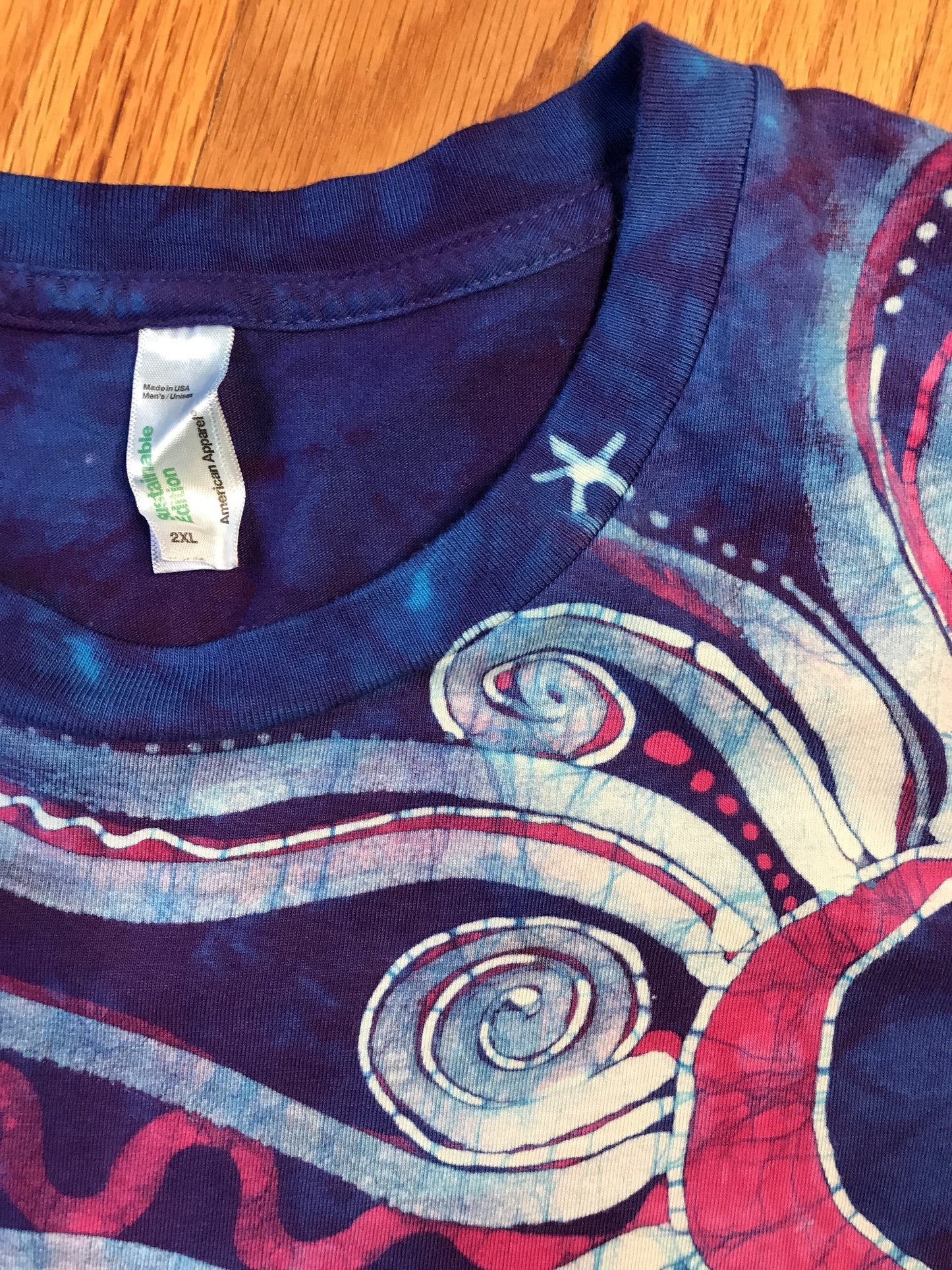 Blue Skies Blue Moonbeams Organic Batik Tshirt