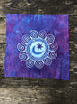 Hand Painted Batik Fabric Square - Moon Marble in Purple and Periwinkle Batikwalla by Victoria 
