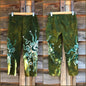 Dancing Green Batik CAPRI Leggings leggings batikwalla Small 